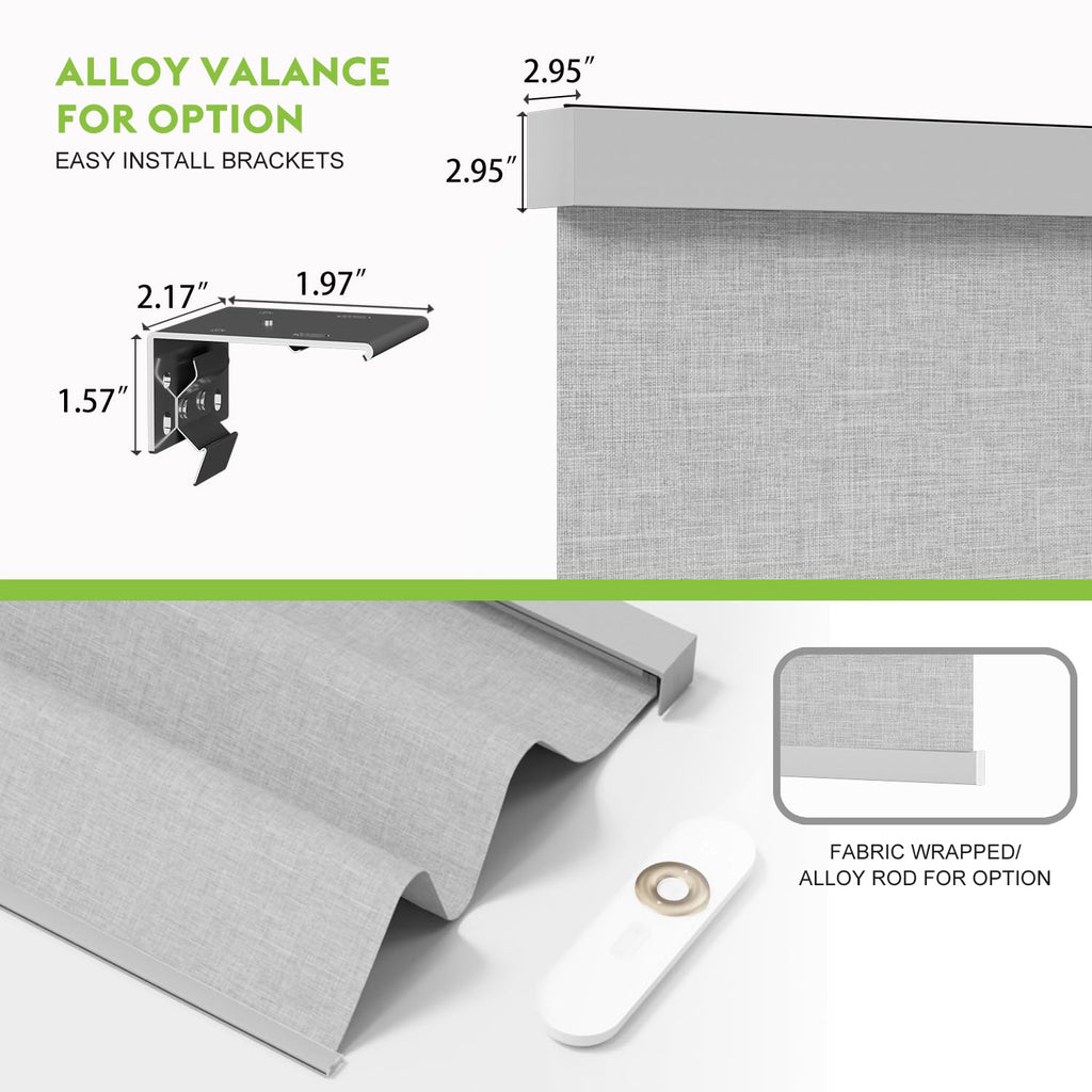 Motorized Blinds with Remote, 100% Blackout Smart Blinds Motorized Roller Shades Compatible with Alexa Automatic