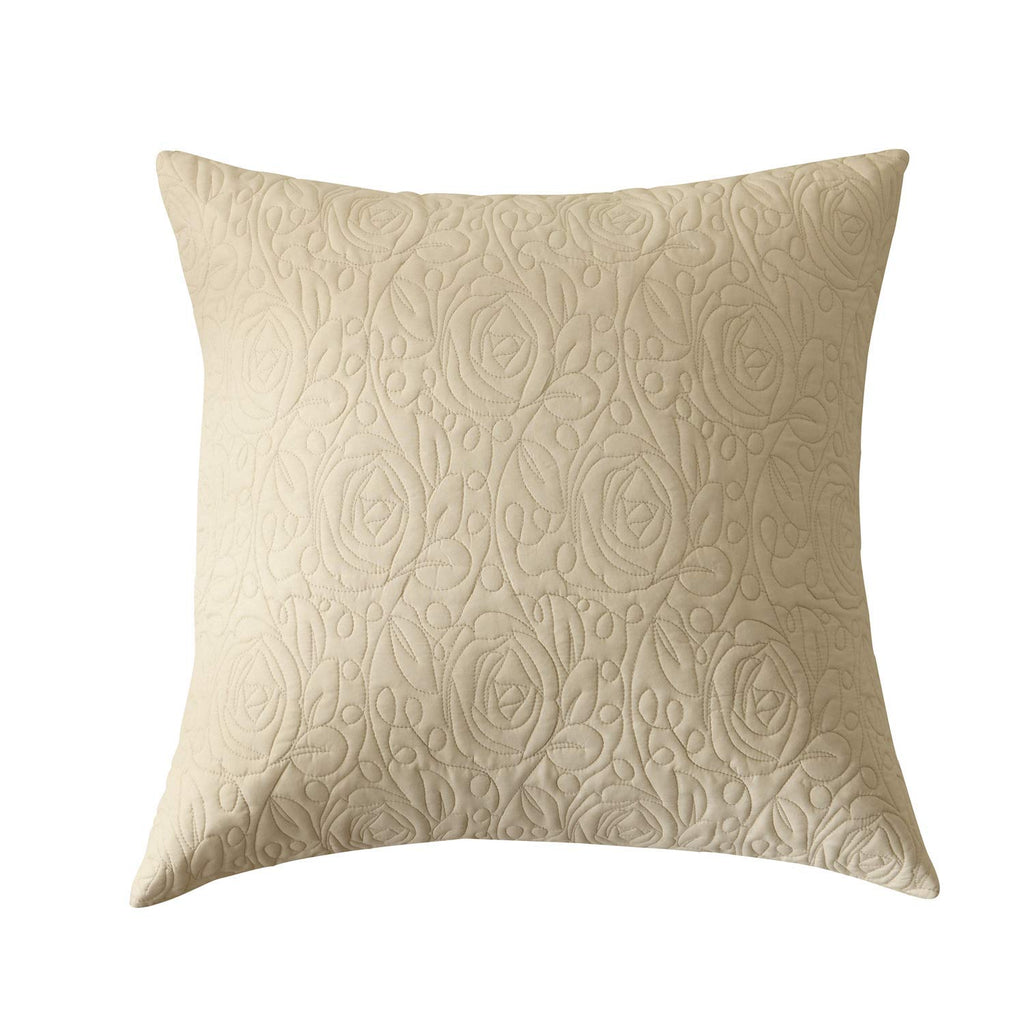 2 Pack Throw Pillow Covers Euro Sham Covers (26"X26", Beige)
