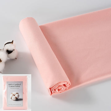100% Combed Cotton Fabric by The Yard, 66 inches Wide, Premium Soft Breathable Cotton Cloth, Durable Fade Resistant