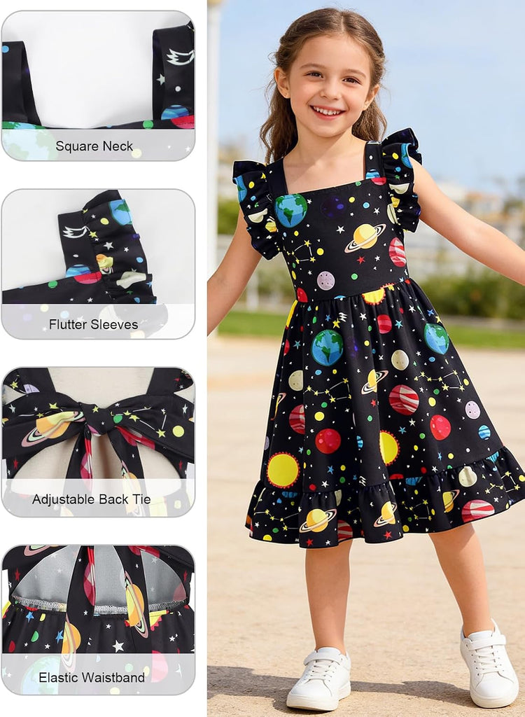 Dresses Summer Floral Tie Back Casual Dress