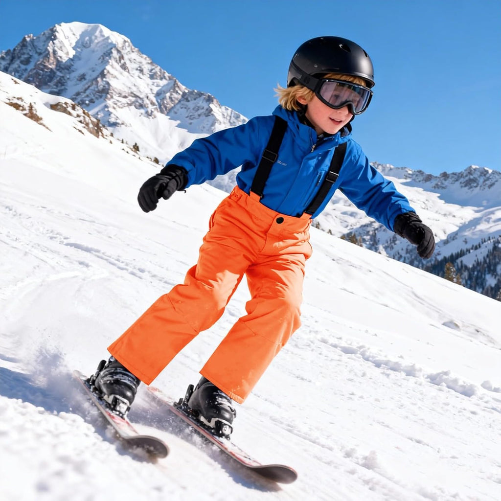 Kids Snow Bibs Insulated Waterproof Overalls Snowboard Winter Warm Pant