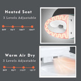 Grey Smart Toilet with Bidet Built In, Luxury Elongated Electric Toilet with Heated Seat&Foot Sensor