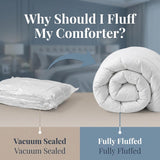 | Hotel-Quality All-Season Down Comforter Queen | Lightweight Yet Warm Duvet Insert for Hot Sleepers