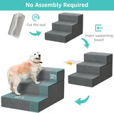 Large Dog Stairs for High Beds - Extra Wide Pet Steps for Large Dogs to Get on Tall Bed 3 Deep Step Cat Ramp for Couch