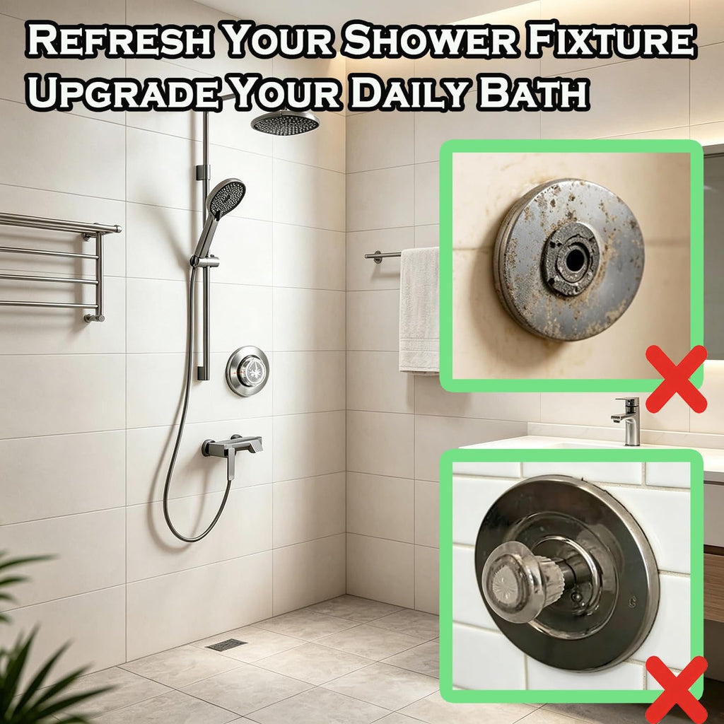Shower Knob Trim Replacement Kit with Cover Plate