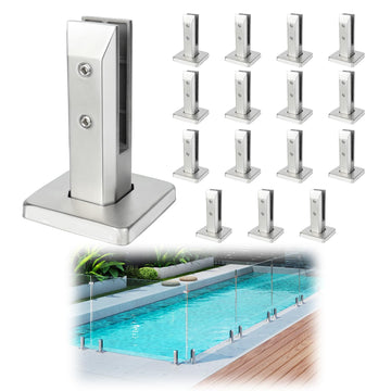 16 Pack T304 Stainless Steel Glass Railing Spigot Brushed