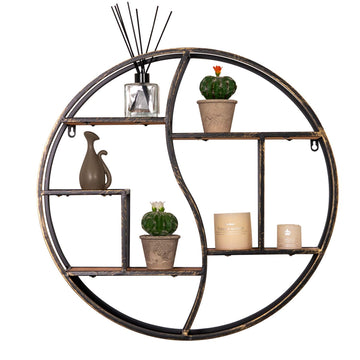 Round Wall Shelf, Decorative Circle Floating Shelves