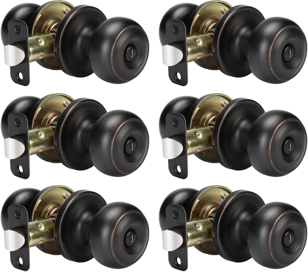 6 Pack Oil Rubbed Bronze Door Knobs Interior