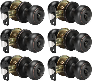 6 Pack Oil Rubbed Bronze Door Knobs Interior