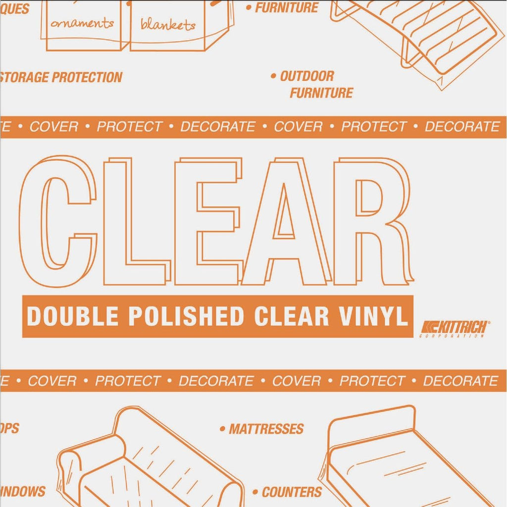 Super 20-Gauge Clear Vinyl Covering, Non-Adhesive, and Versatile Vinyl Roll, Shelf Liner with 0.020-inch Thickness