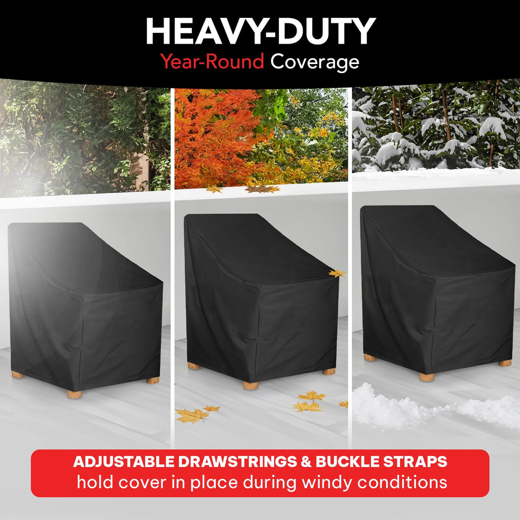 24D x 24W x 36H UV-proof Waterproof Furniture Patio Cover 250D black 24x24x36 breathable dust proof sofa table chair