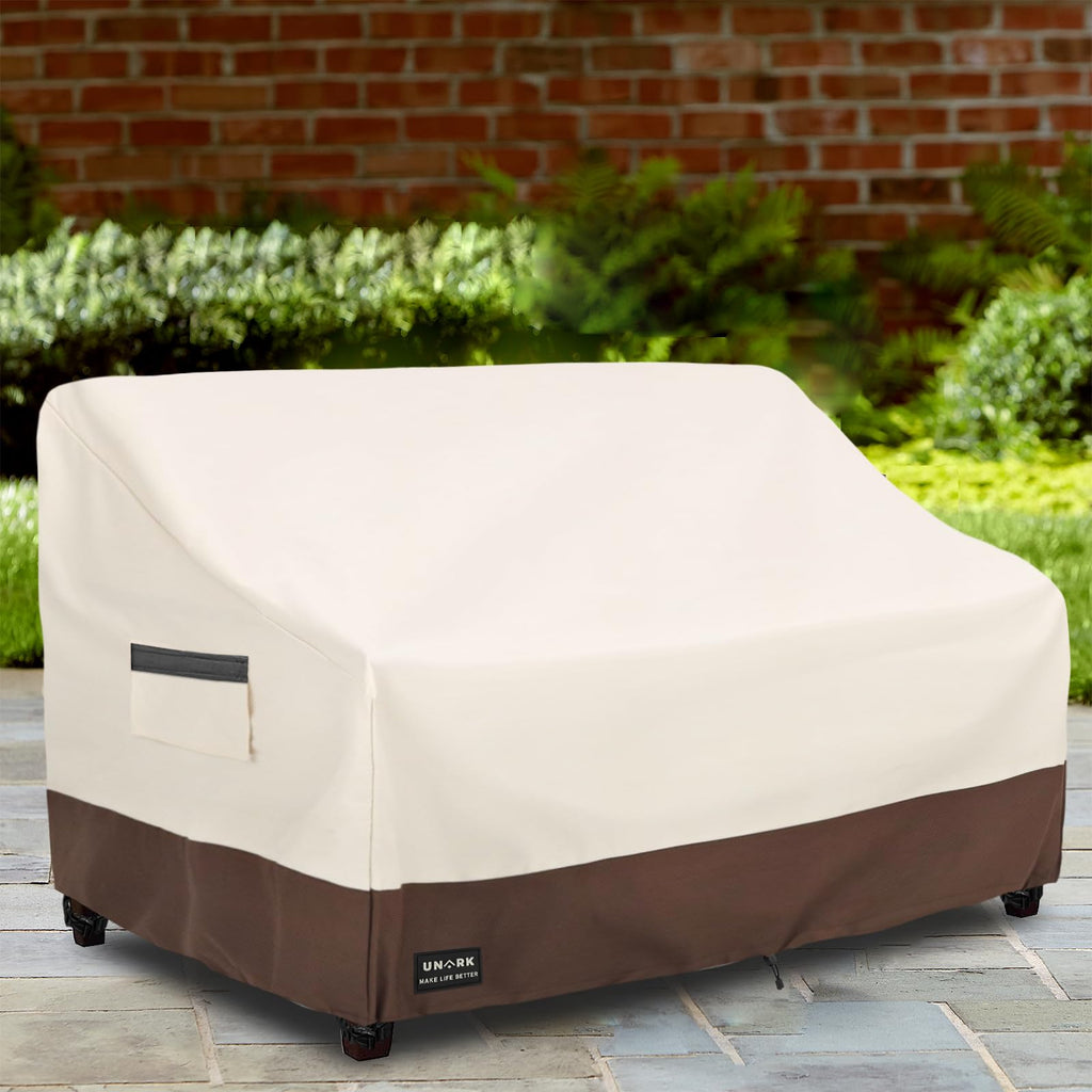 Outdoor 2-Seater Loveseat Cover, Waterproof Heavy Duty Patio Furniture Covers, 58W x 33D x 32H Inches Outdoor Couch