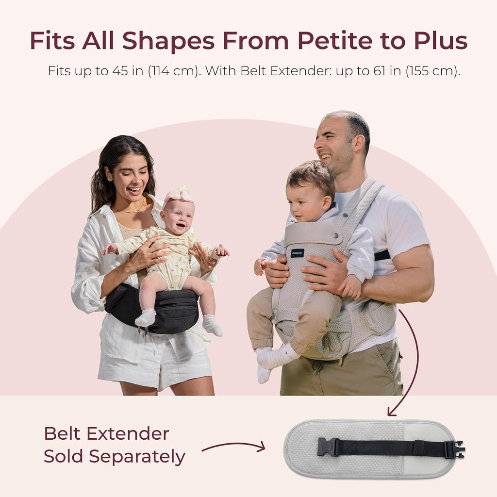Baby Carrier with Hip Seat, in-1 Detachable Hands-Free Carrier for Long Walks, Forward-Facing Carry 7-44lbs