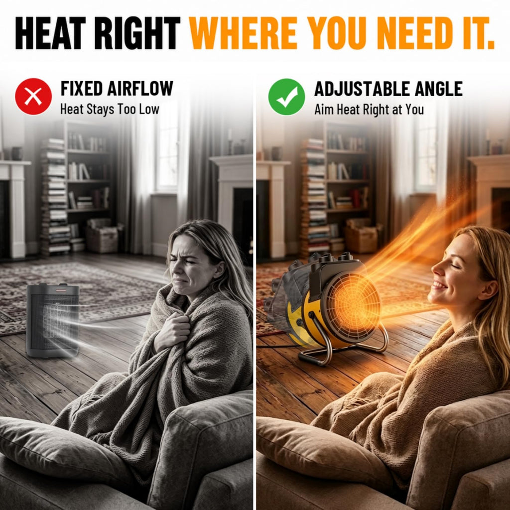 Outdoor Heaters, 1500W Greenhouse Heater with Overheat Protection, 3S Fast Heating, 3 Modes, Electric Space Heater