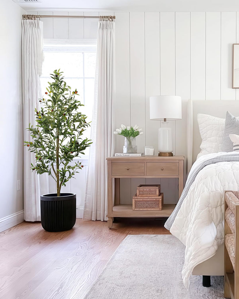 5FT Artificial Olive Tree Indoor Tall Faux with Planter