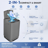 Portable Washing Machine, 20Lbs Capacity Full-Automatic Portable Washer Machine, 2.8Cu.ft Washer and Dryer Combo with