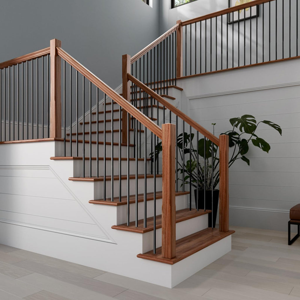 Iron Stair Balusters 5/8" Round 44" Long - 15Pack Hollow Plain Spindles