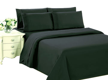 Ultra Soft Silky Zipper Solid Rayon Derived from Bamboo All Season 2 Pieces Duvet Cover Set with 1 Pillowcases, Black