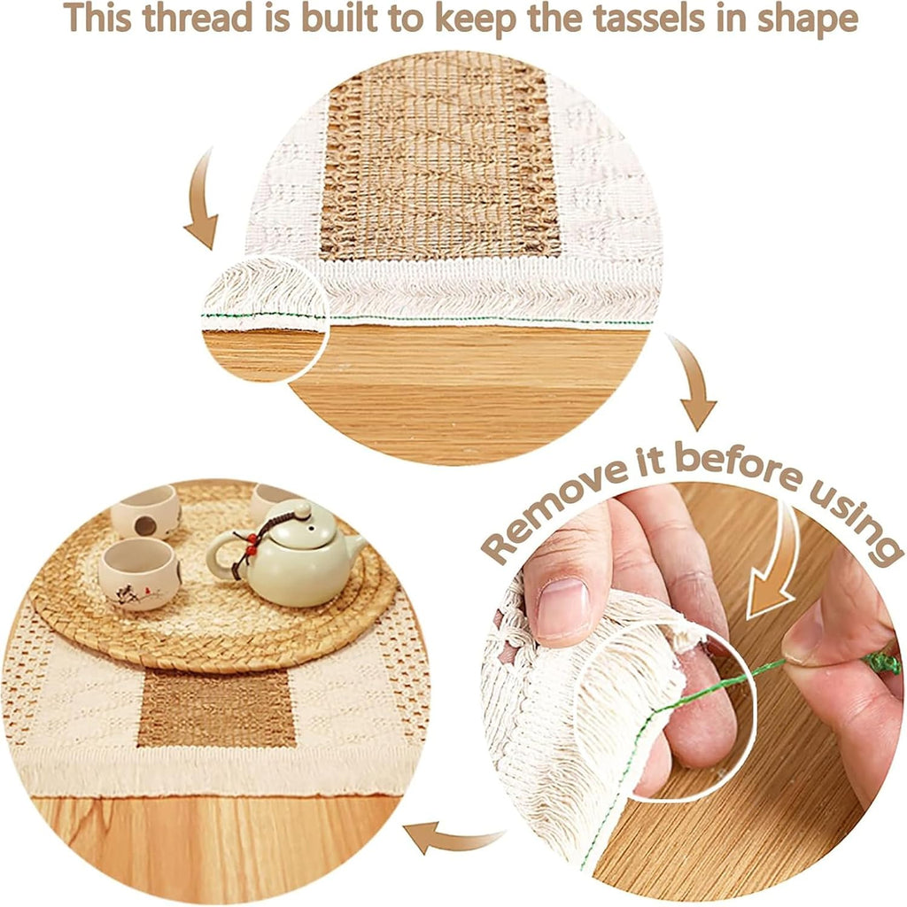 Placemats with Round Placemats and Table Mats - Set of 6
