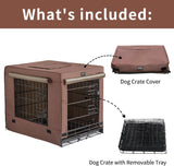 Dog Crates for Small Medium Size Dogs Indoor Double Door Dog Kennels & Houses for Puppy and Cats
