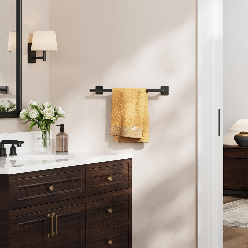 Matte Black Towel Bar, 18 Inch Towel Racks