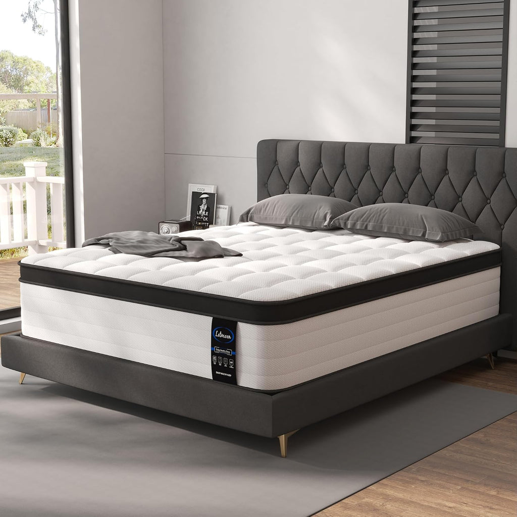 14 Inch King Size Mattress, Medium Firm Hybrid Pocket Spring Bed | Advanced motion isolation and zero noise transfer
