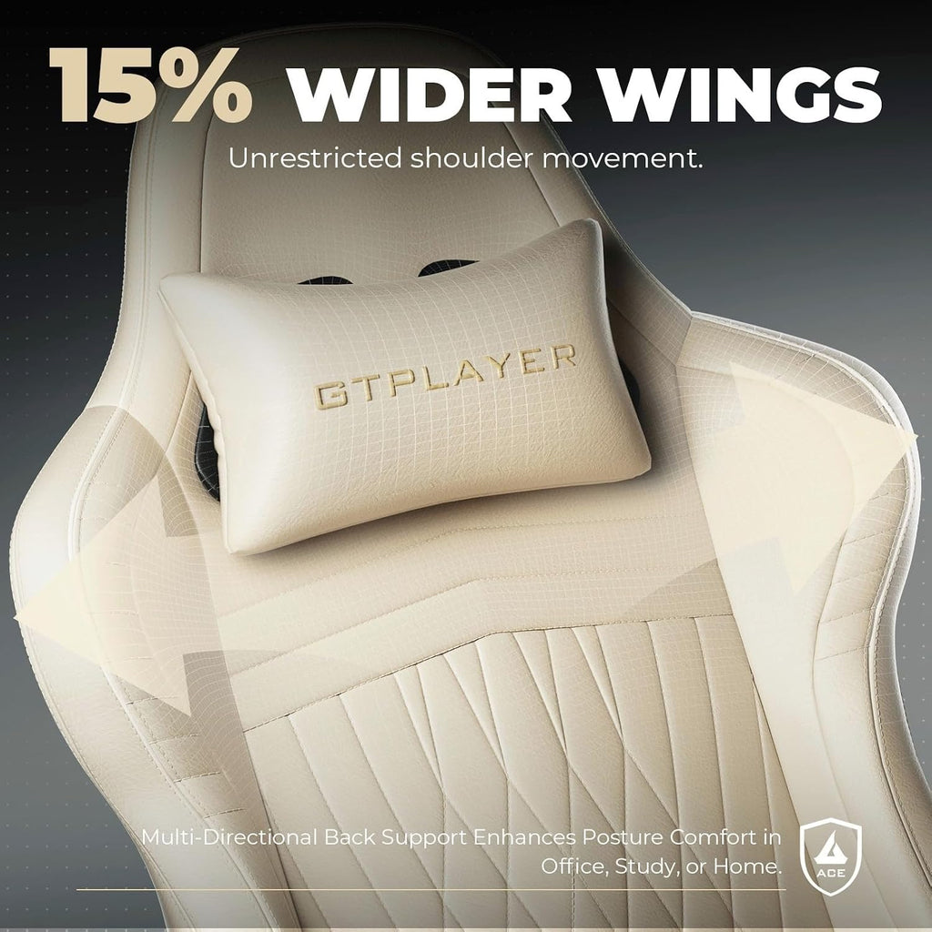 Gaming Chair with Speakers ACE-PRO, Computer Video Game Chairs with Footrest for Adults, Built-in Speakers, App