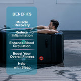 Oval Ice Bath Tub for Athletes - Portable Cold Immersion Tub with Insulated Lid, Suitable for Indoor & Outdoor Use