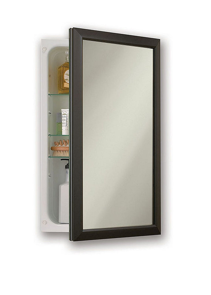 Bronze Frame Medicine Cabinet, 15.75" x 25.5"
