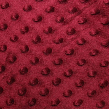 Fabric LLC Burgundy Minky Dot Fabric - Sold By The Yard - 58"/ 60"