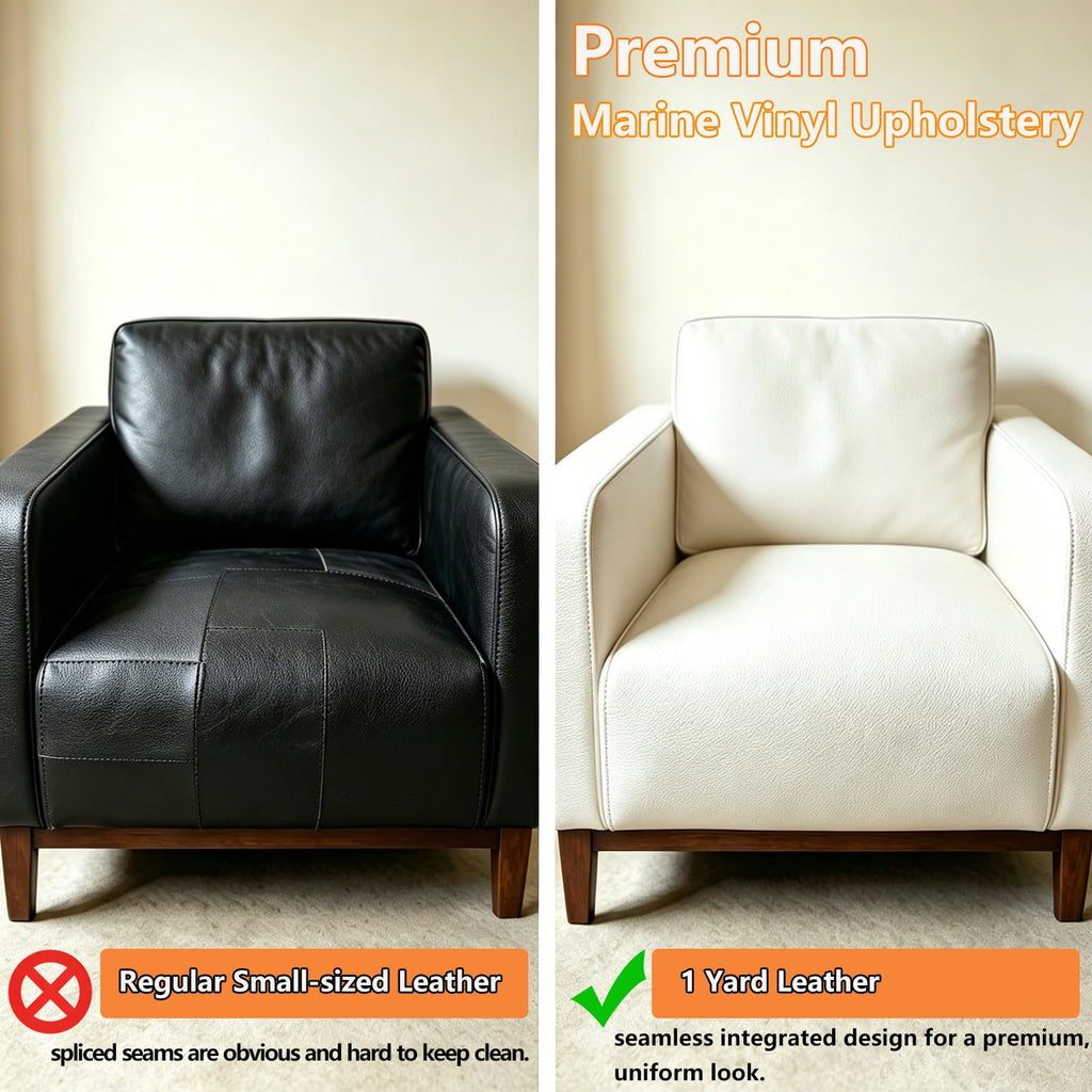 Upholstery Fabric: 54"x72" Soft Grain Faux Leather Durable