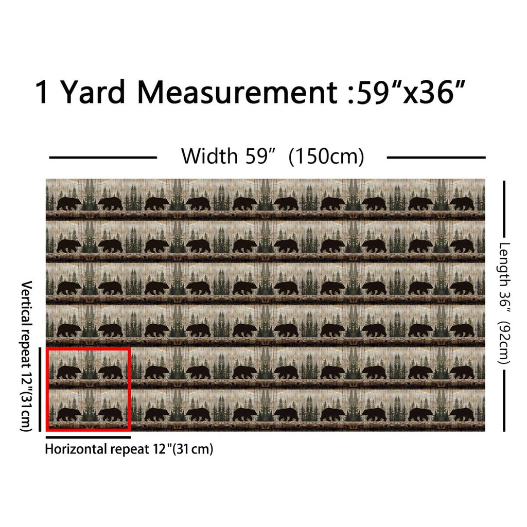 Bear Fabric 2 Yards