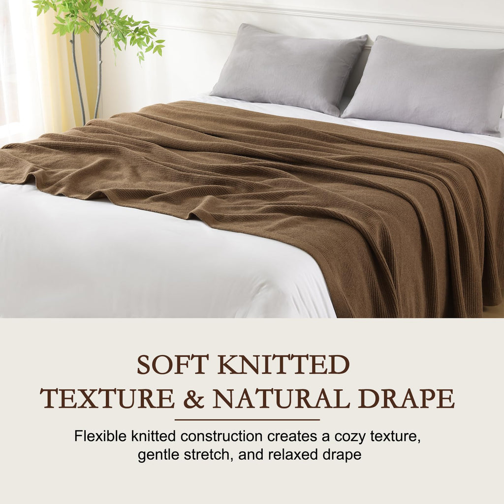 Merino Wool Blanket, Australian Natural Wool (Camel)