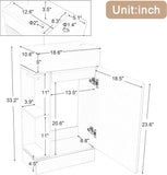 Harper & Bright Designs 18.6" Bathroom Vanity with Sink