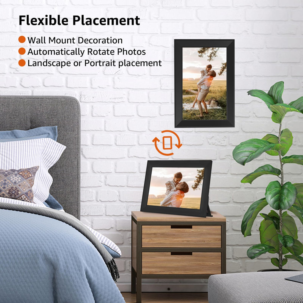 Frameo Digital Picture Frame WiFi 10.1Inch Digital Photo Frame Easy to use