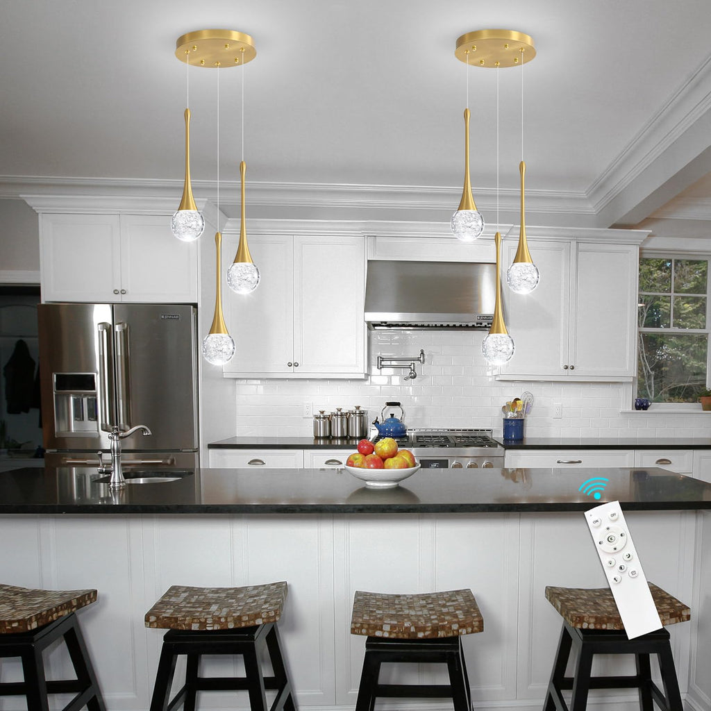 Cenzoz 3-Lights Modern Pendant Lights Island LED Dimmable Crystal Glam Ceiling Pendant Lighting Chandelier Hallway