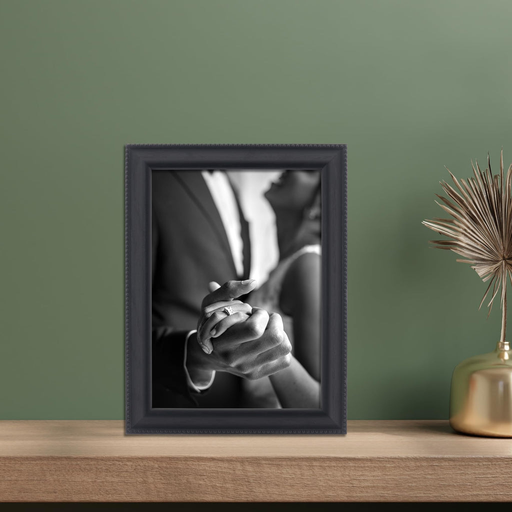 Classic Bead Picture Frame, 5x7, Black