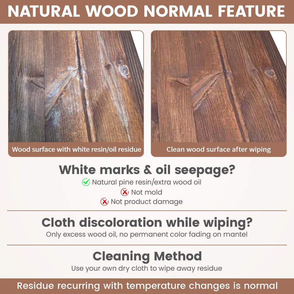 72'' Fireplace Mantel, 5'' Pine Wood Floating Shelf, DarkWalnut
