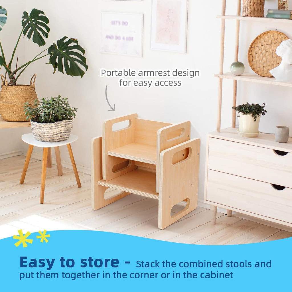 Montessori Weaning Table and Chair Set, Wooden Toddler Table