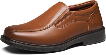 Boys Dress Shoes Slip On Loafers Casual Square Toe Church Shoes