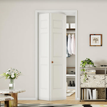 Bifold Door for 36" x 80" Opening, 6-Panel Hollow Core Folding Door