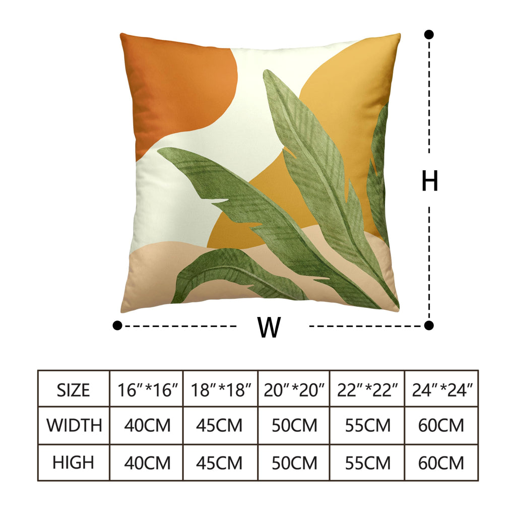 Boho Abstract Pillow Covers Tropical Leaf Throw Pillow Case Palm Tree Modern Decorative Cushion Case 22x22 Home Decor