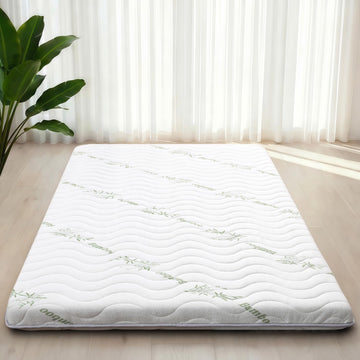 Japanese Floor Futon Mattress, 3.5" Thick Viscose Derived from Bamboo