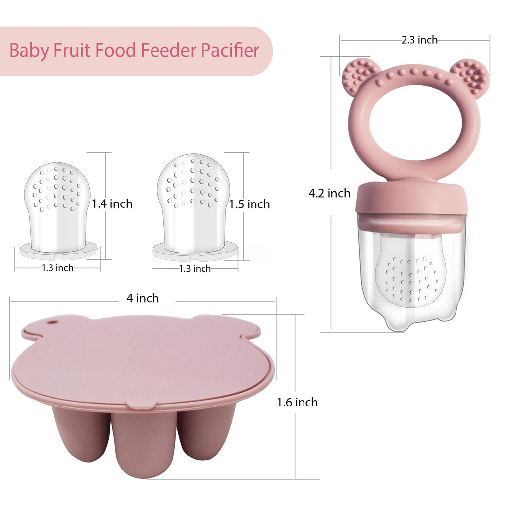 Big Spinach Silicone Freezer Tray Baby Fruit Feeder Food Teething Set Must-Have Pacifiers and Food Storage Containers