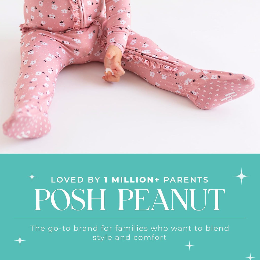 Footie Pajamas for Baby Girls, Soft Viscose from Bamboo