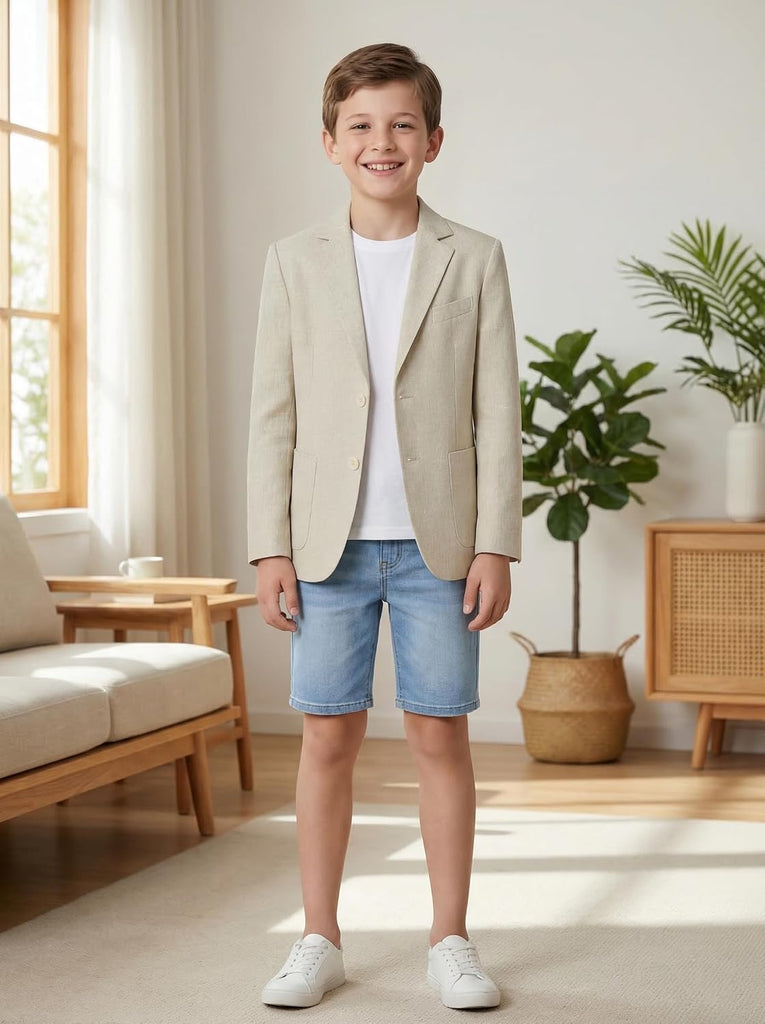Lightweight Boys Blazer Sport Coat Formal Wedding Kids Jacket