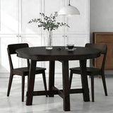 42"-58" Extendable Dining Table for 4-6, Solid Wood Oval Dining Kitchen Table with Removable Leaf, Farmhouse Circle