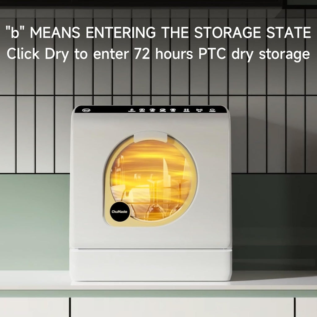 Portable Dishwasher Countertop, Countertop Dishwasher With Water Tank, Counter Top Dishwasher With 5 wash Programs