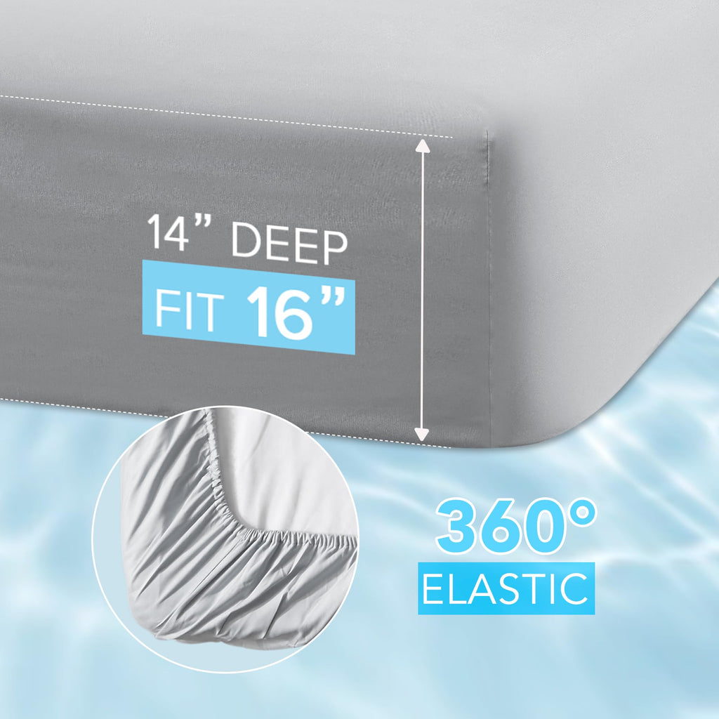 Coolmax Moisture Wicking Cooling Sheet Set, King 4 Piece