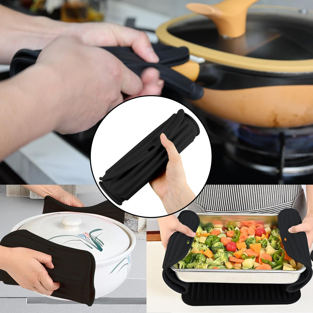 Trivets for Hot Dishes 4 - Pack Heat Resistant Pot Holders | Non - Slip Hot Pads for Hot Pots, Pans & Quartz